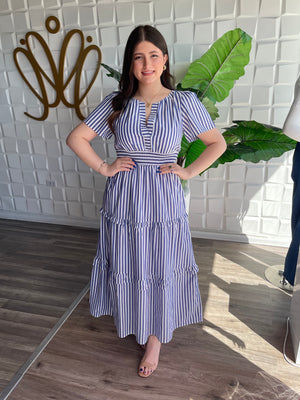 Stripes Maxi Dress
