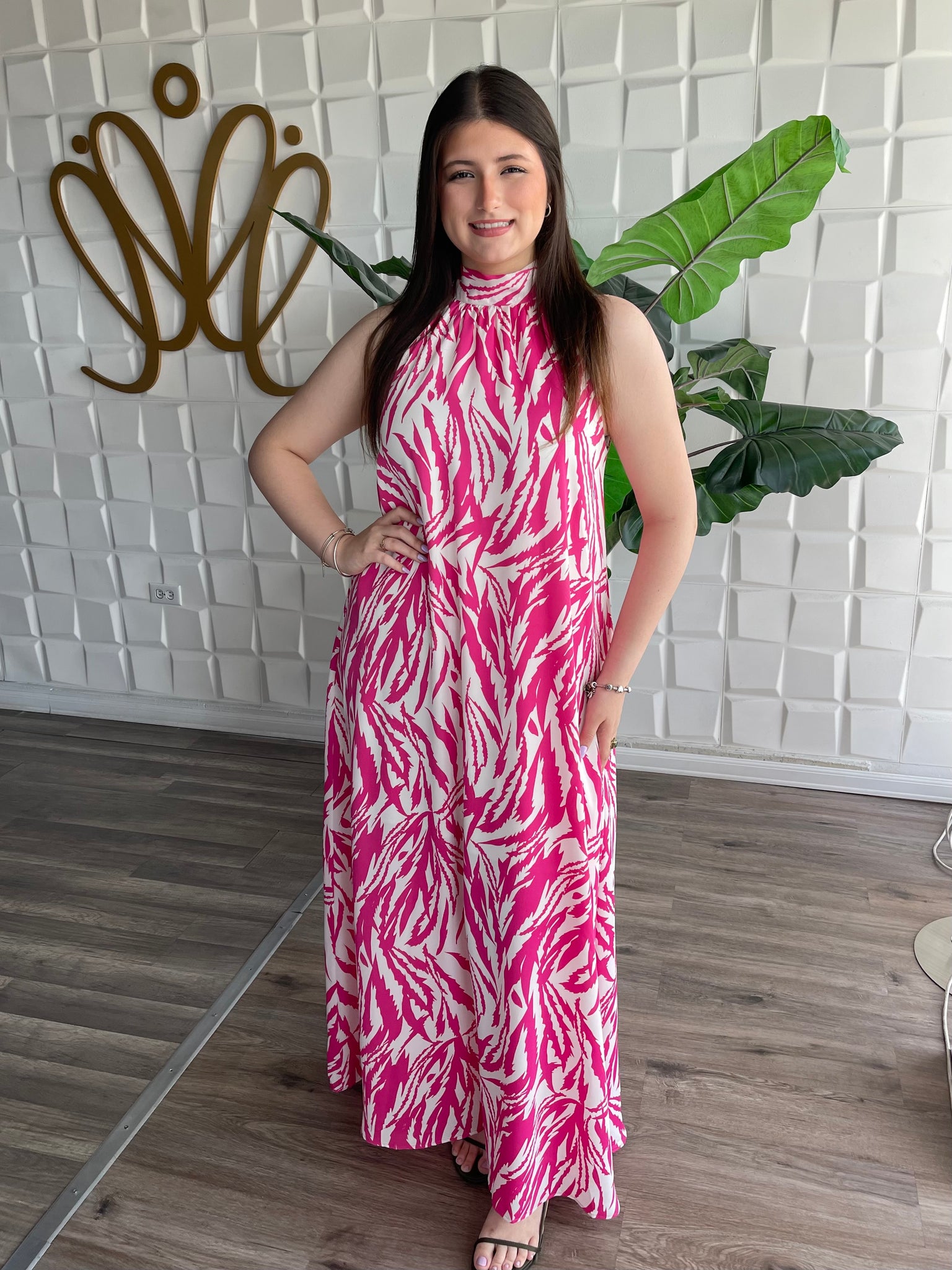 Print Halter Dress