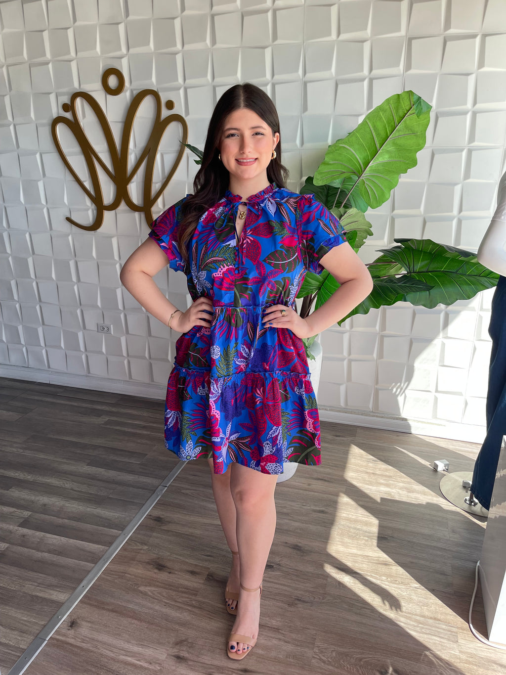 Blue Mix Short Dress