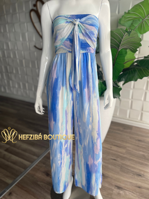 Blue Print Jumpsuit