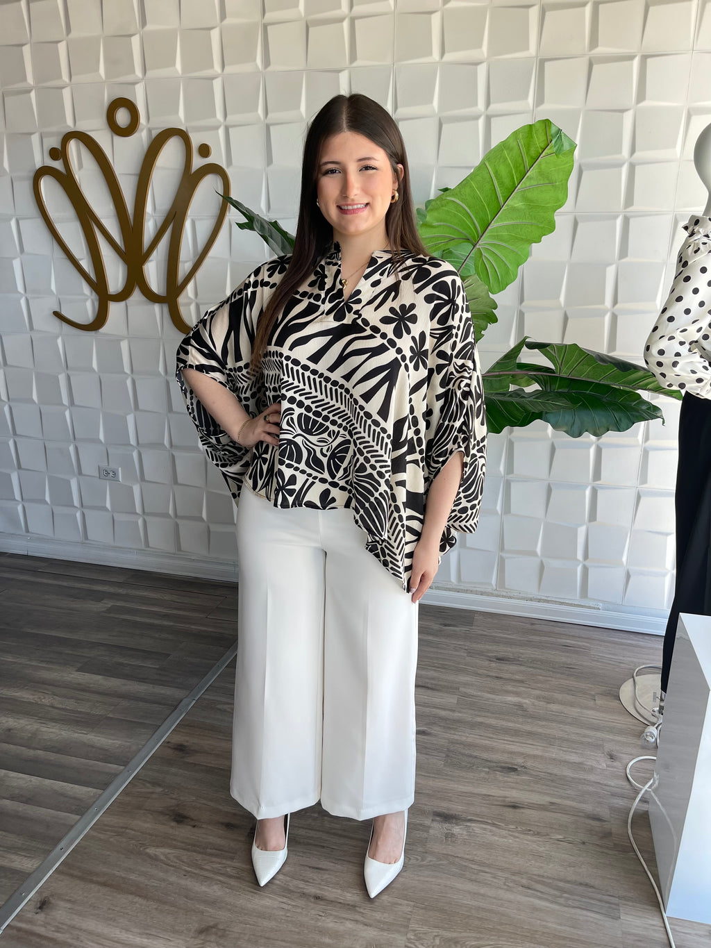 B & W Print Top