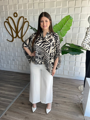 B & W Print Top