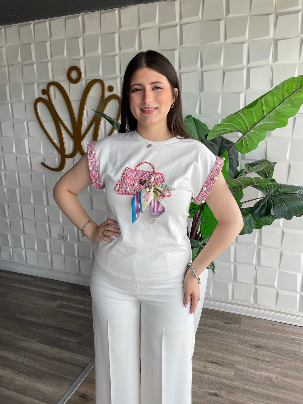 Fashion Pearled Top