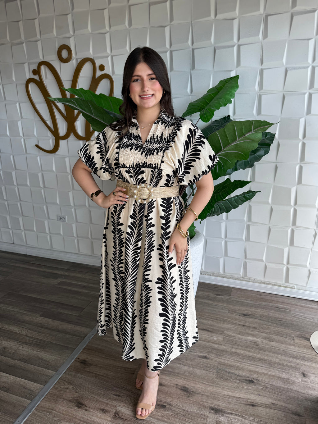 W & B Print Dress