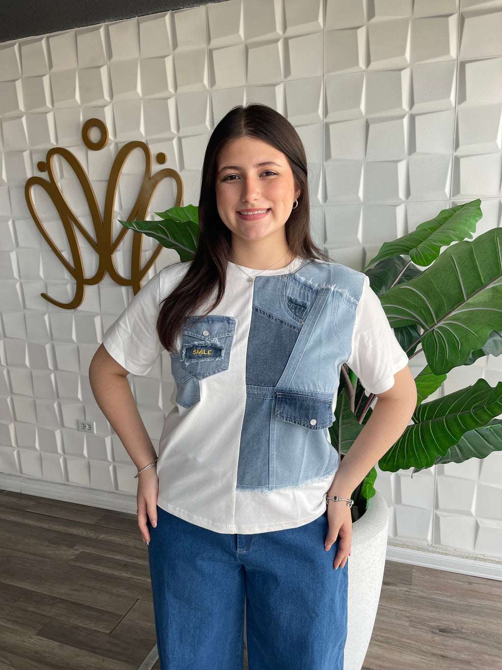 Denim Fashion Top