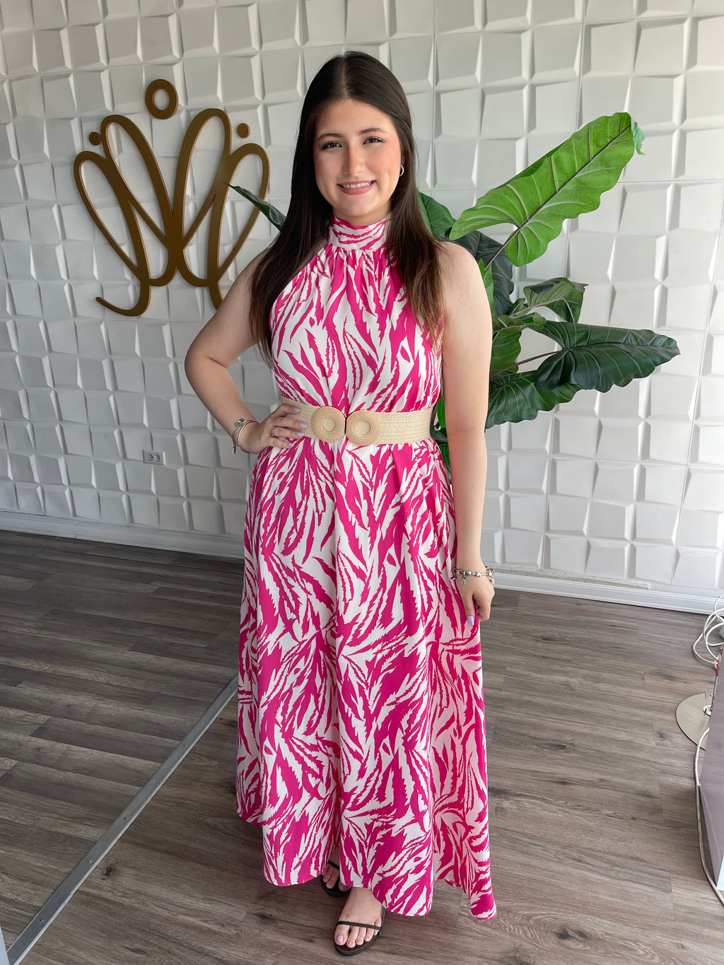 Print Halter Dress