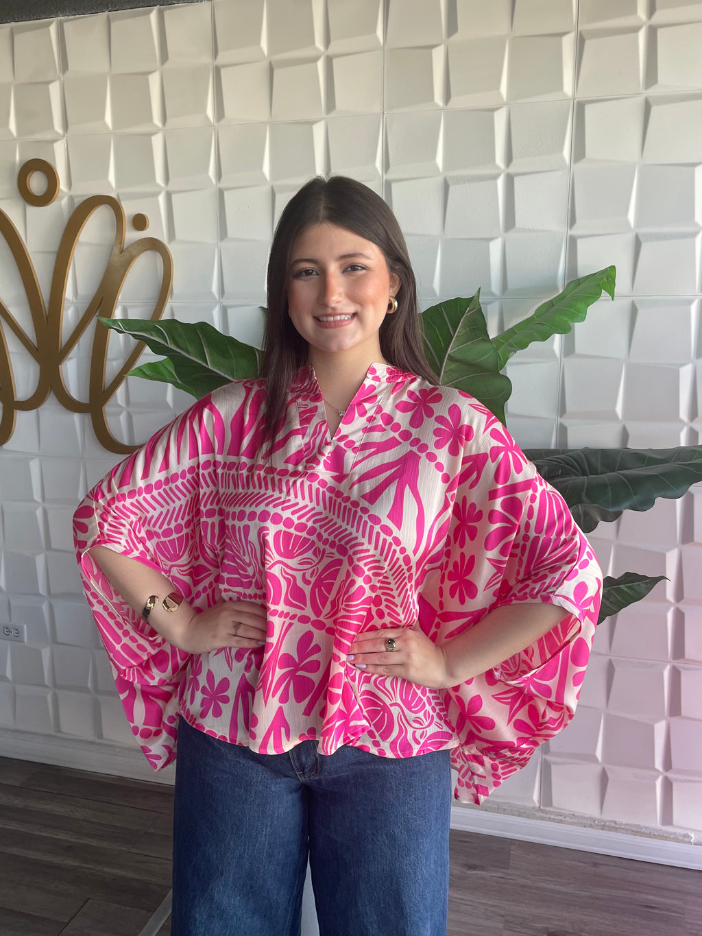 Pink Mix Tunic Top