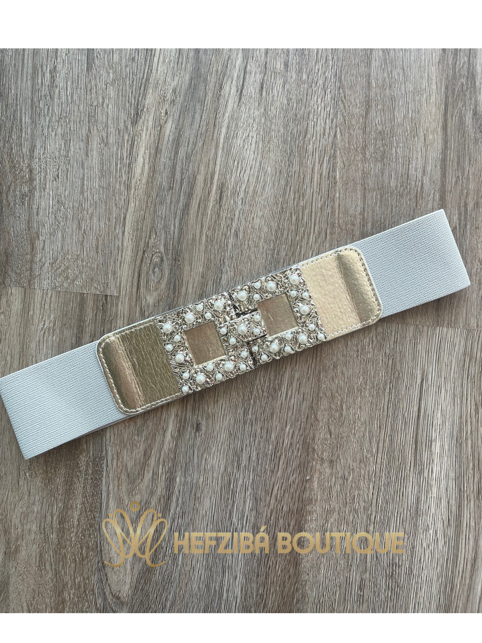 Silver Pearled Belt