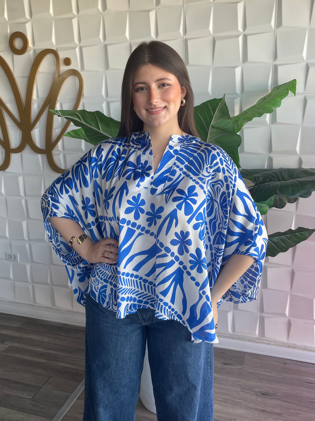 Blue Mix Tunic Top