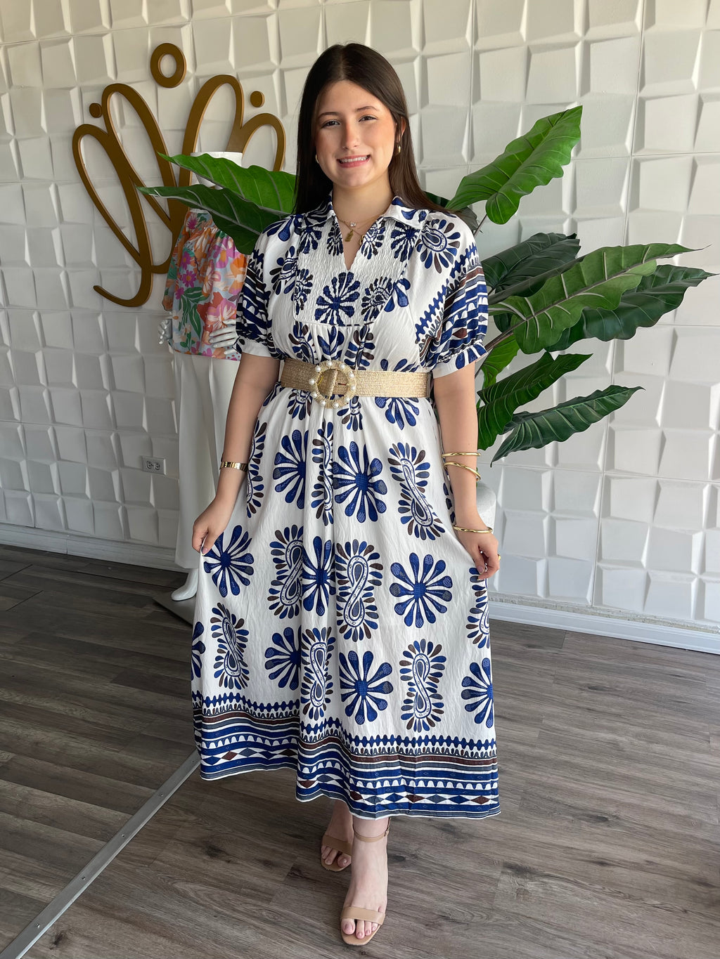 Blue White Dress
