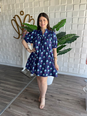Blue Print Dress