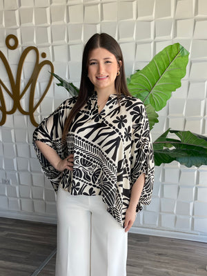 B & W Print Top