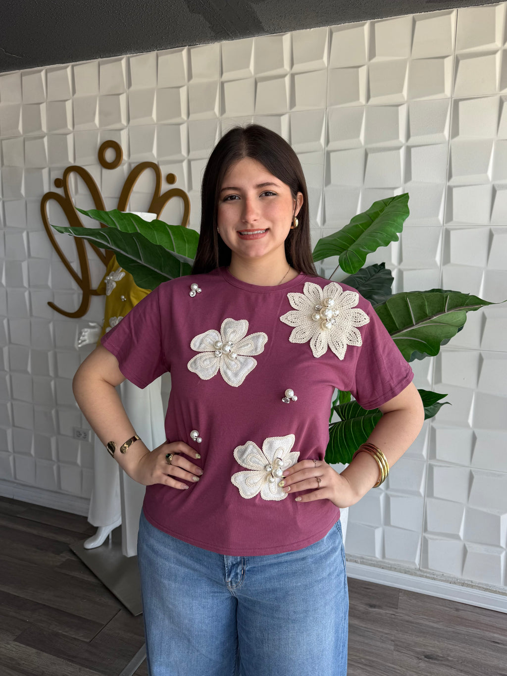 Mauve Flower Top