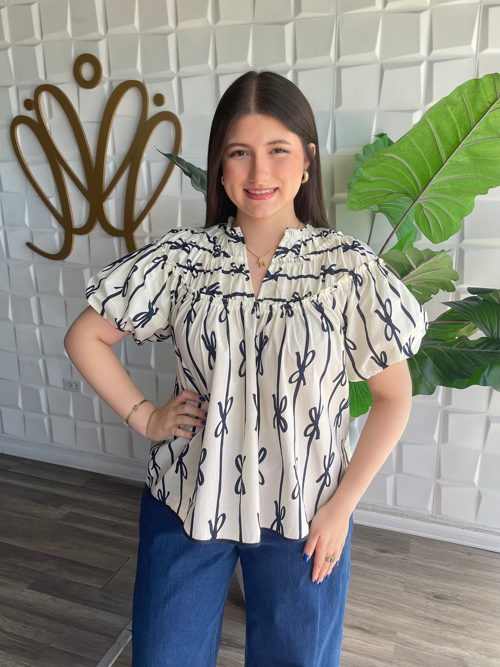 Blue Bows Top