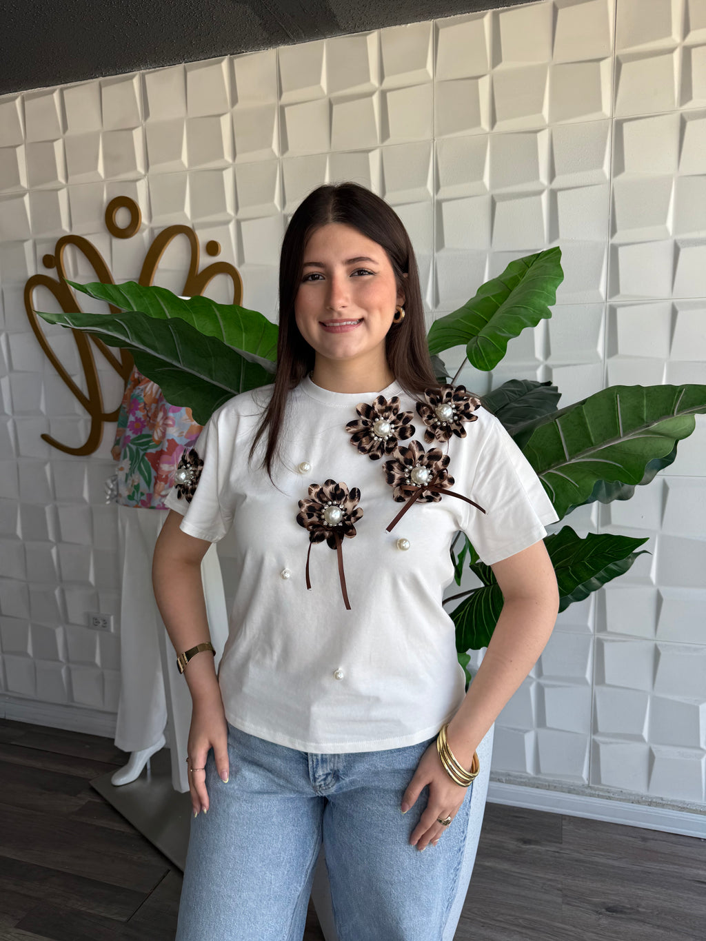 Leopard Flower Top